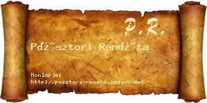 Pásztori Renáta névjegykártya