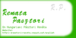 renata pasztori business card